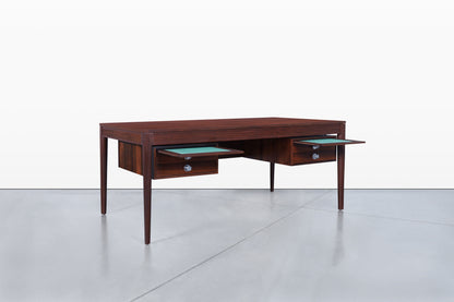 Danish Modern Rosewood “Diplomat” Desk by Finn Juhl for France and Son
