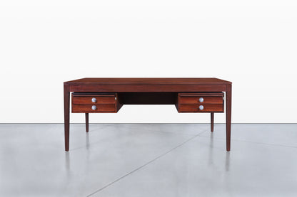 Danish Modern Rosewood “Diplomat” Desk by Finn Juhl for France and Son