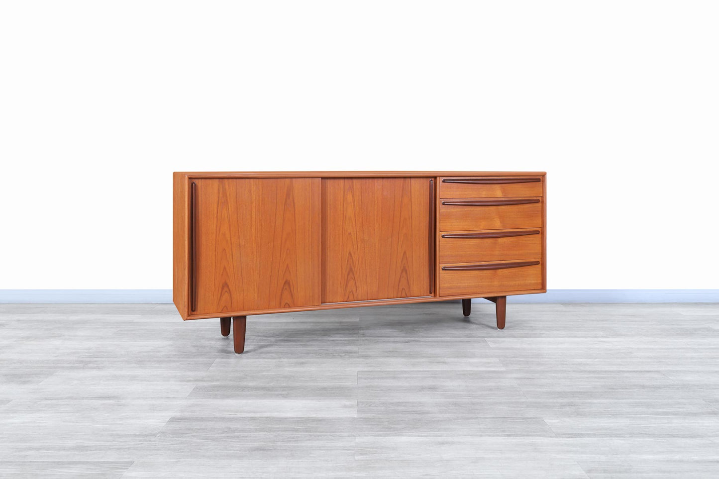 Danish Modern Teak Credenza by Svend A. Madsen for Falster Møbelfabrik