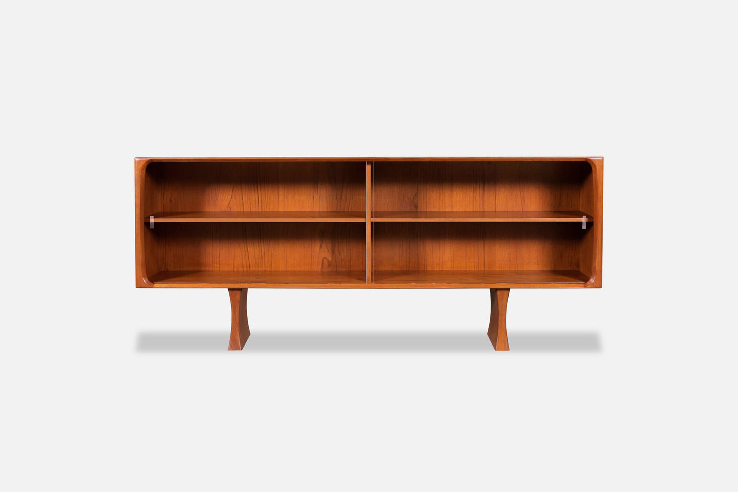 Danish Teak Credenza or Bookcase with Glass Doors by Bernhard Pedersen