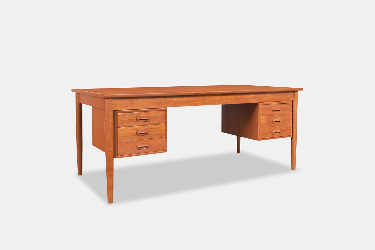 Danish Modern Teak Desk Model #130 by Børge Mogensen for Søborg Møbler