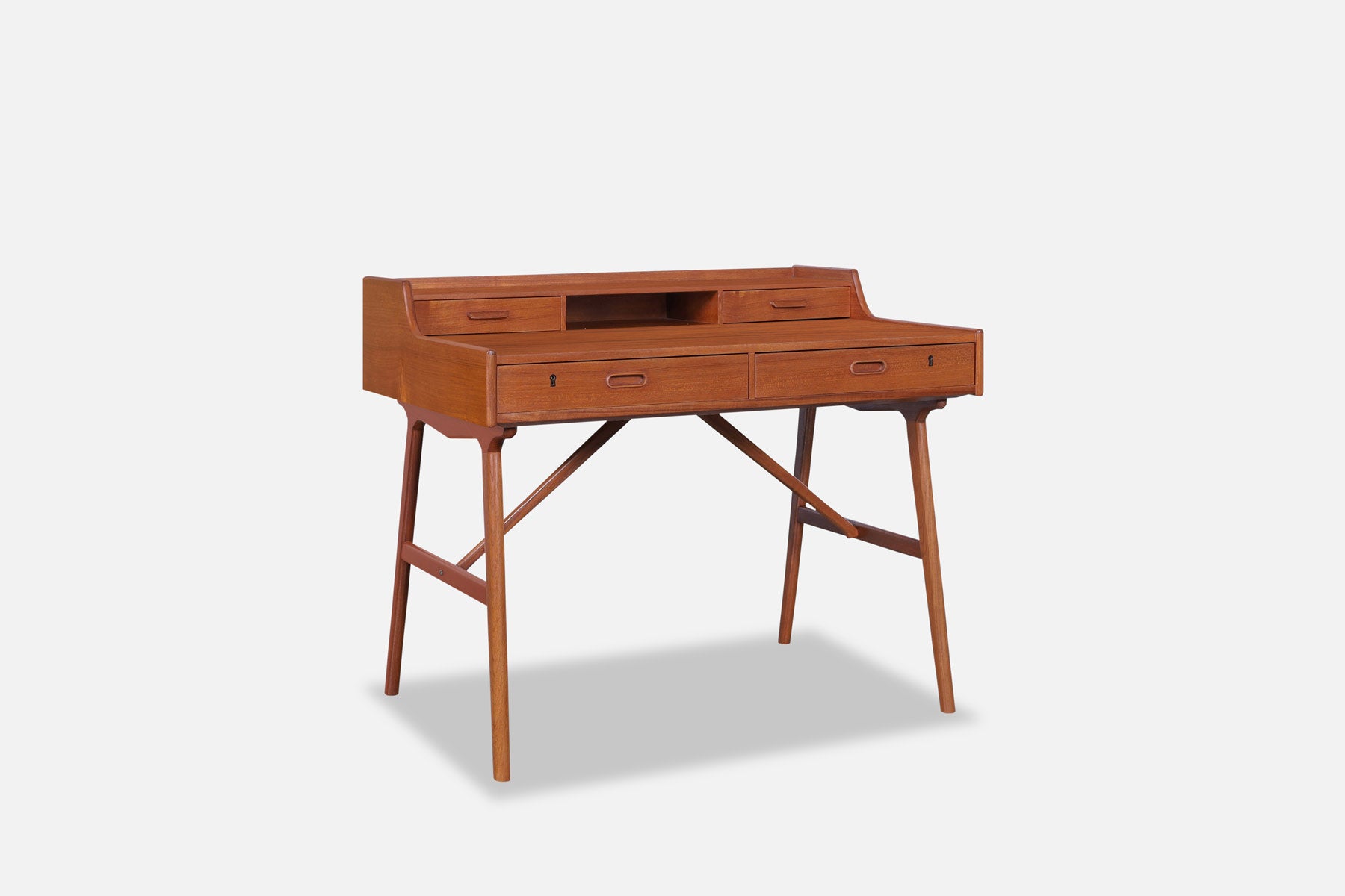 Danish Modern Teak Desk Model #64 by Arne Wahl Iversen – Danish
