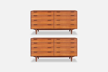 Danish Modern Teak “Jutland” Dressers by Ib Kofod Larsen, 2 Available