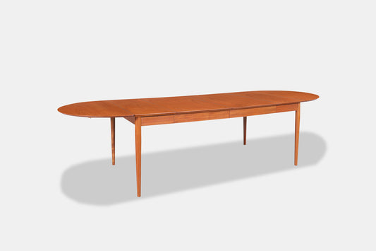 Danish Teak Drop-Leaf Expanding Dining Table by Arne Vodder for Sibast
