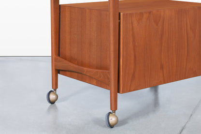 Danish Modern Teak Extendable Bart Cart by Falster Mobelfabrik