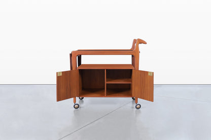 Danish Modern Teak Extendable Bart Cart by Falster Mobelfabrik