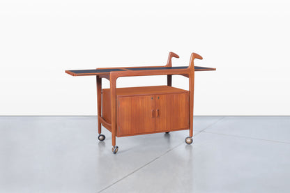 Danish Modern Teak Extendable Bart Cart by Falster Mobelfabrik