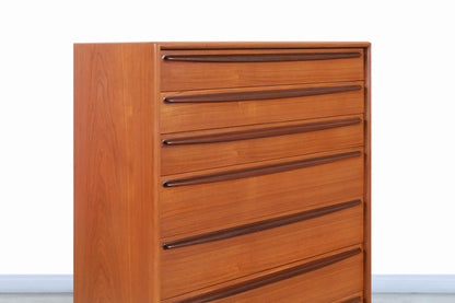 Danish Modern Teak Highboy by Svend A. Madsen for Falster