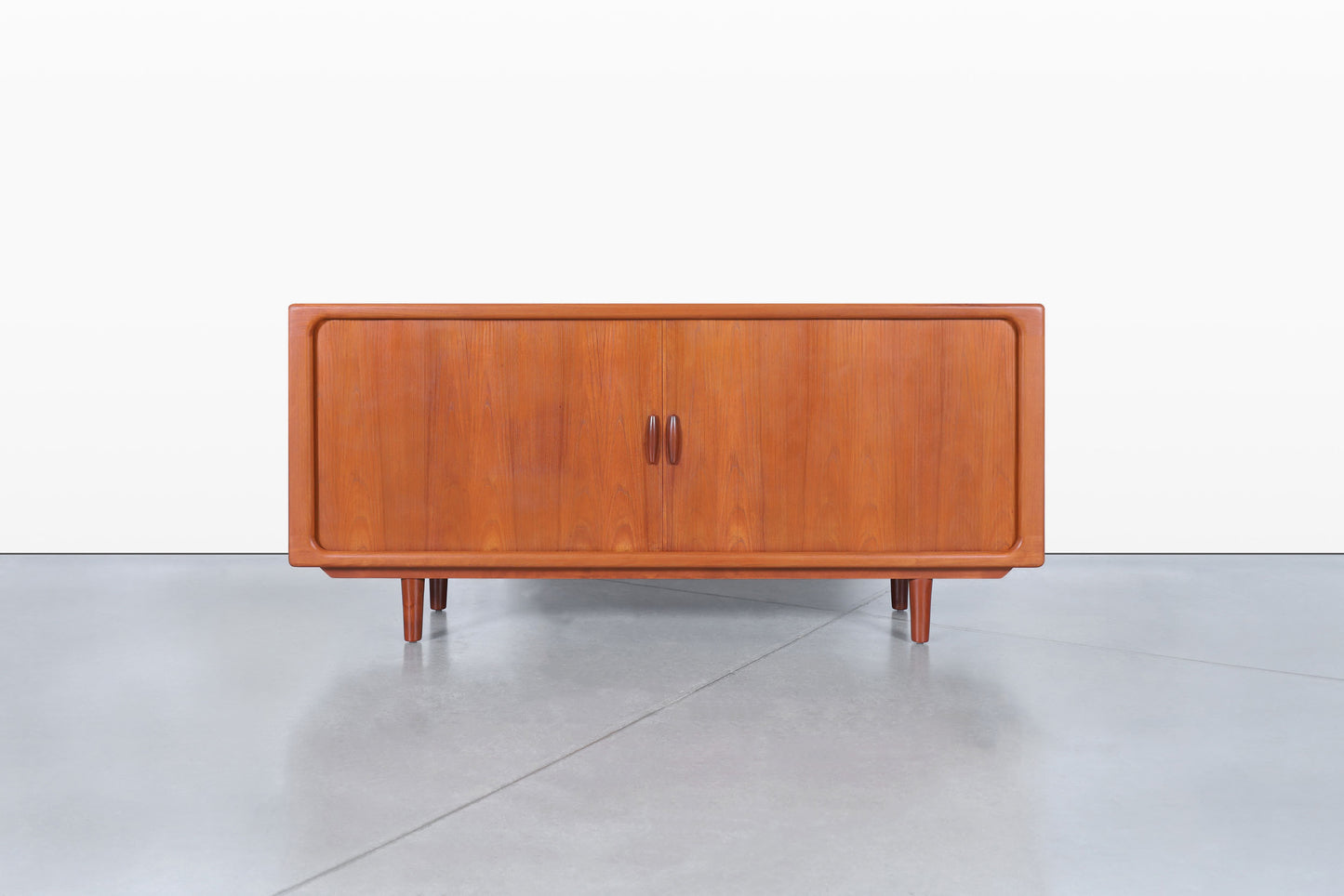Danish Modern Teak Tambour Door Credenza by Dyrlund