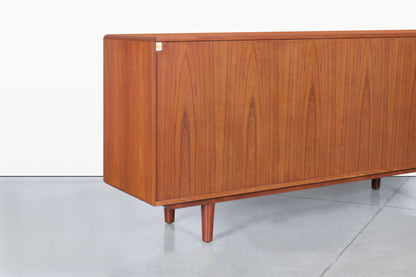 Danish Modern Teak Tambour Door Credenza by Dyrlund
