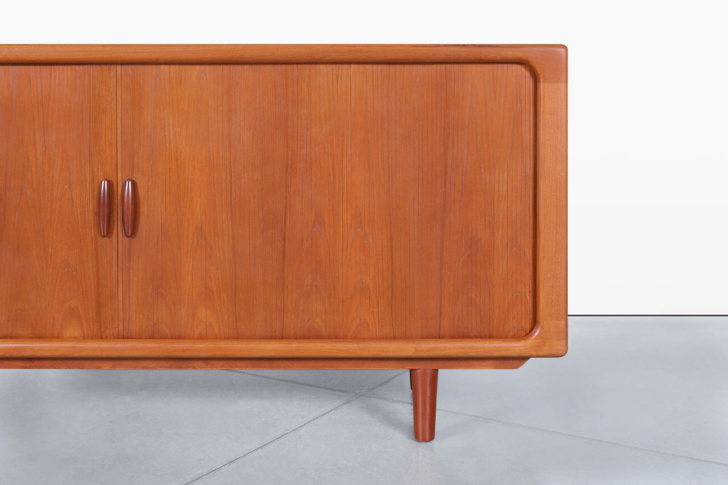 Danish Modern Teak Tambour Door Credenza by Dyrlund