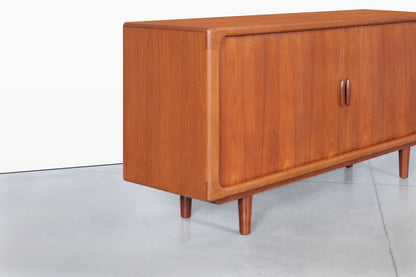 Danish Modern Teak Tambour Door Credenza by Dyrlund