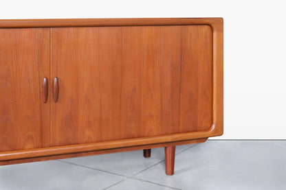 Danish Modern Teak Tambour Door Credenza by Dyrlund