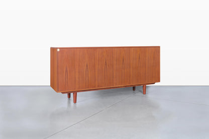 Danish Modern Teak Tambour Door Credenza by Dyrlund