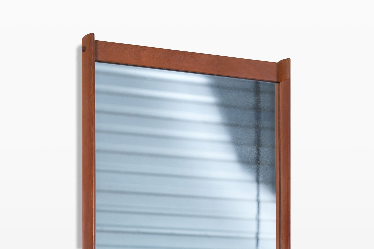Danish Modern Teak Wall-Mounted Mirror with Shelf by Kai Kristiansen