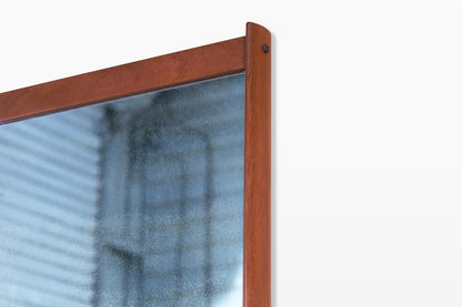 Danish Modern Teak Wall-Mounted Mirror with Shelf by Kai Kristiansen