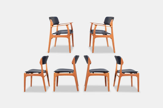 Danish Teak Dining Chairs Model OD-49 by Erik Buch for Oddense Maskinsnedkeri