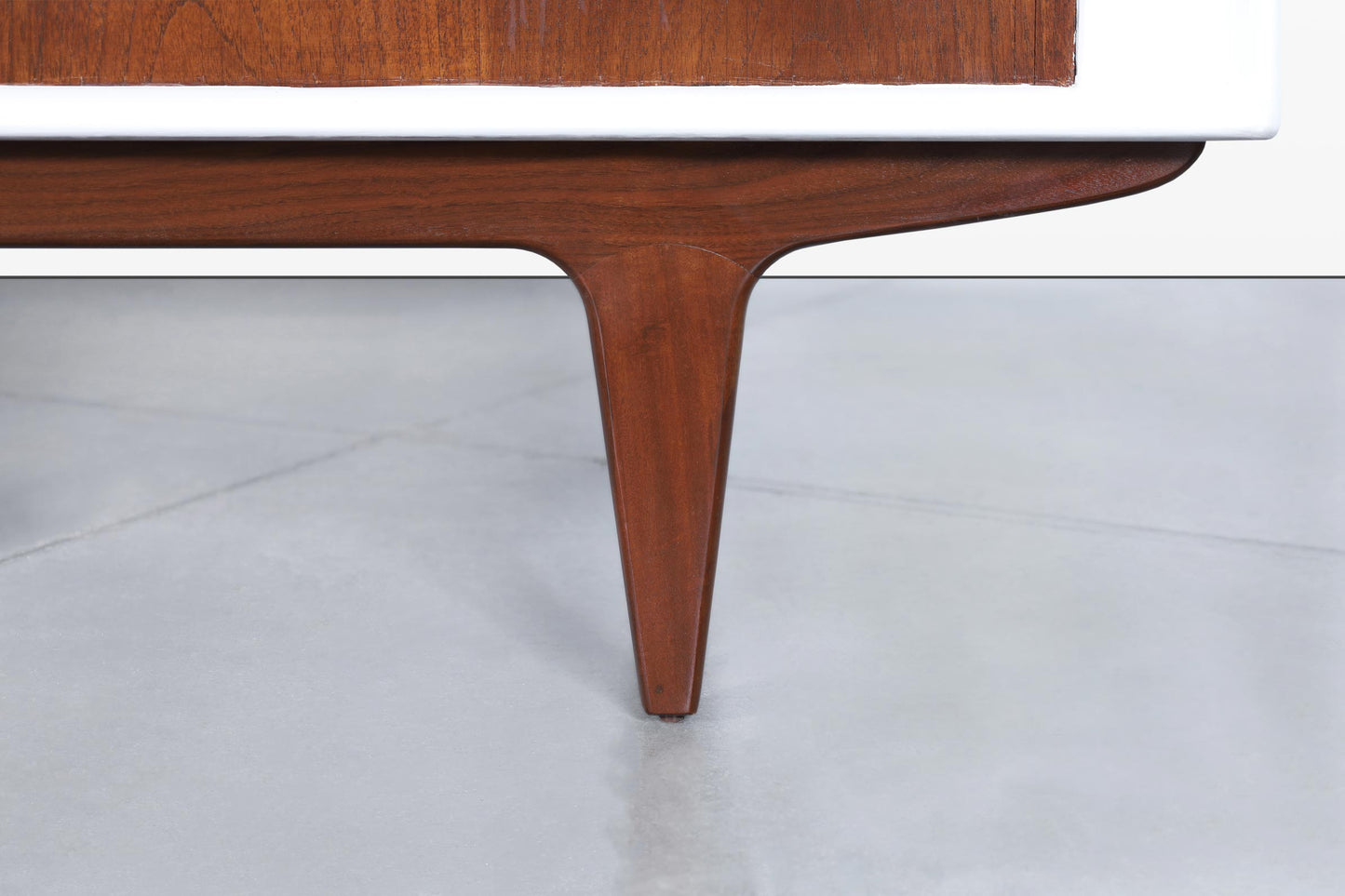 Danish Teak and Lacquered Tambour Door Credenza by Bernhard Pedersen