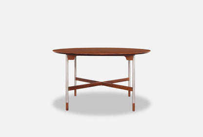 Mid-Century Walnut and Brushed Steel Table by Jack Cartwright