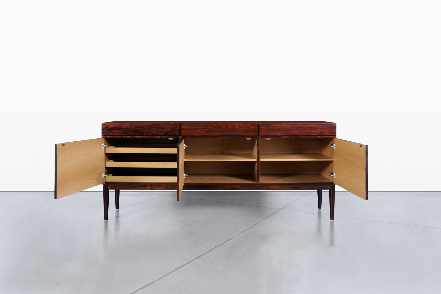 Danish Modern Brazilian Rosewood Credenza by Ib Kofod Larsen