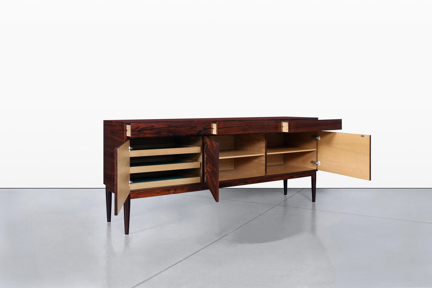Danish Modern Brazilian Rosewood Credenza by Ib Kofod Larsen