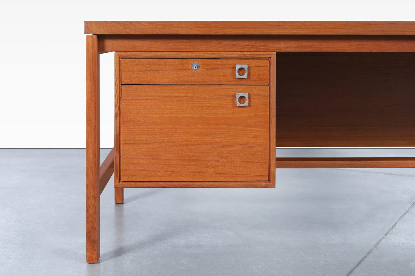 Danish Modern Executive Teak Desk by Arne Vodder for H.P. Hansen