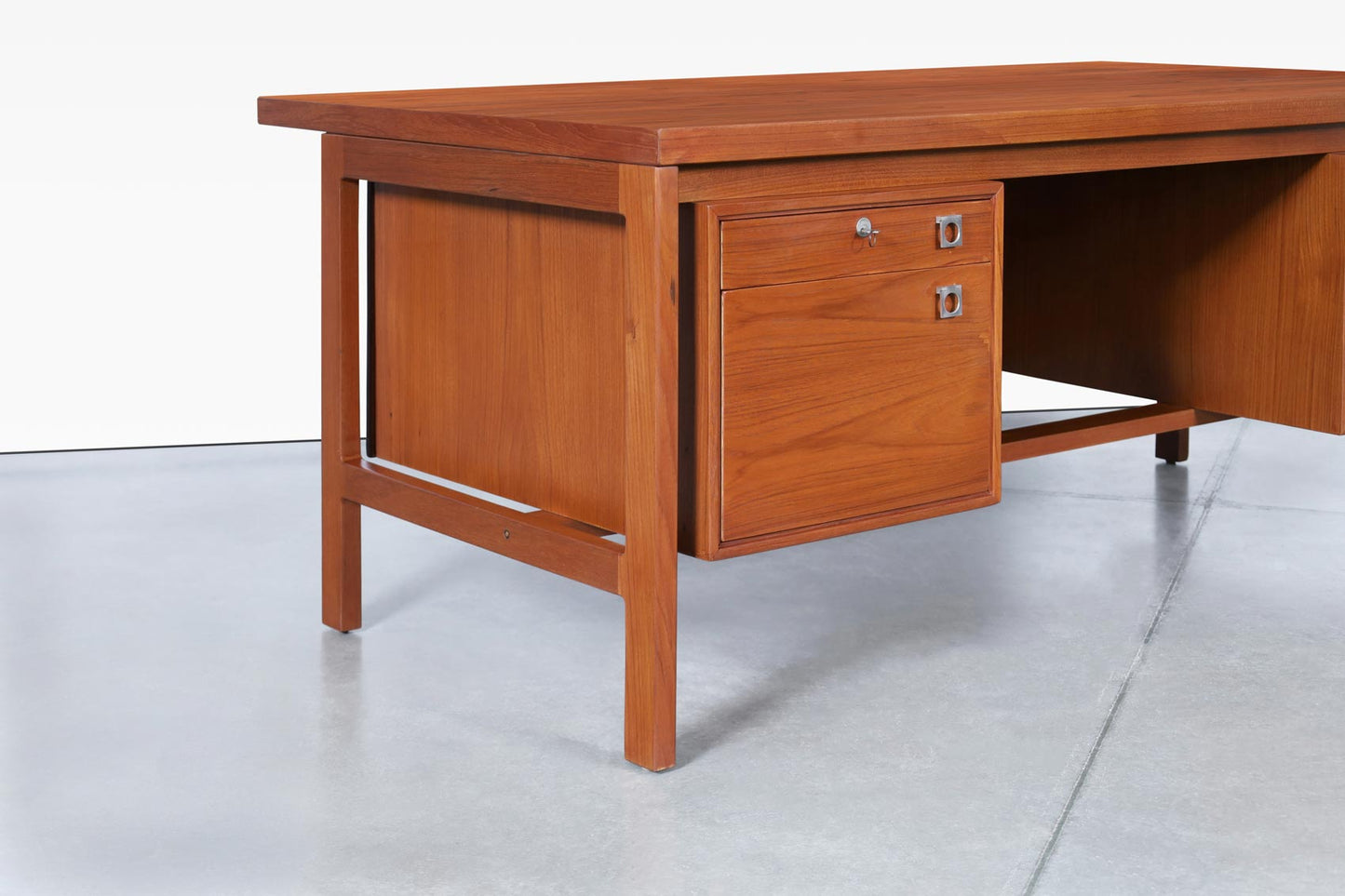 Danish Modern Executive Teak Desk by Arne Vodder for H.P. Hansen
