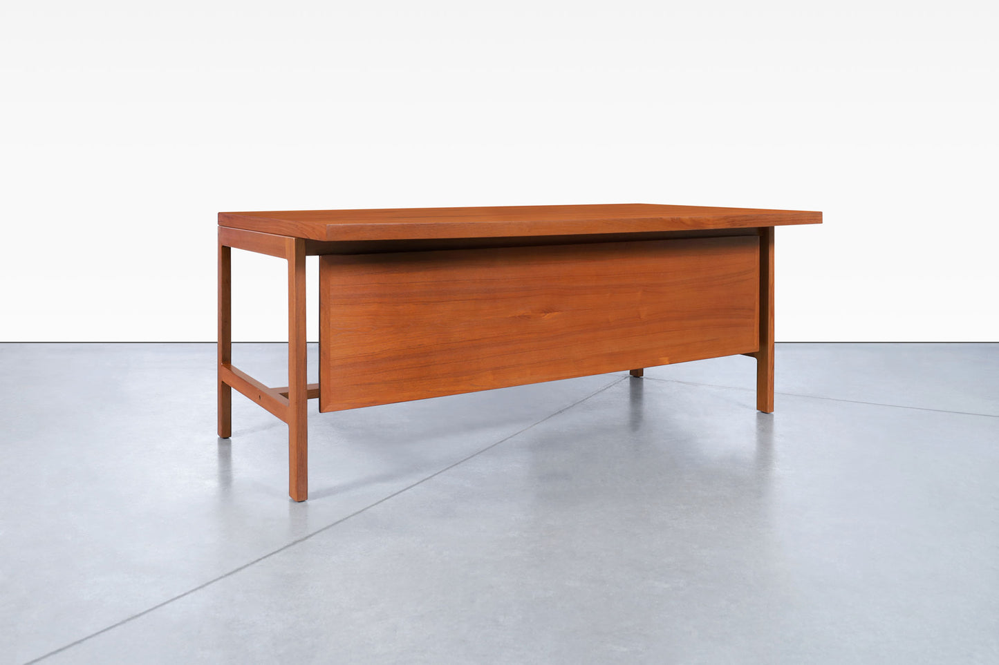 Danish Modern Executive Teak Desk by Arne Vodder for H.P. Hansen