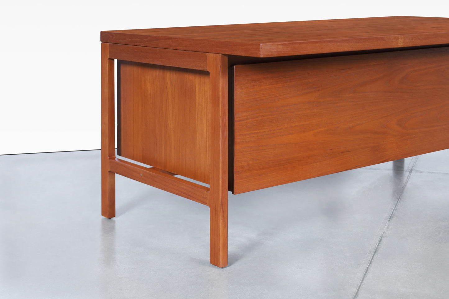 Danish Modern Executive Teak Desk by Arne Vodder for H.P. Hansen