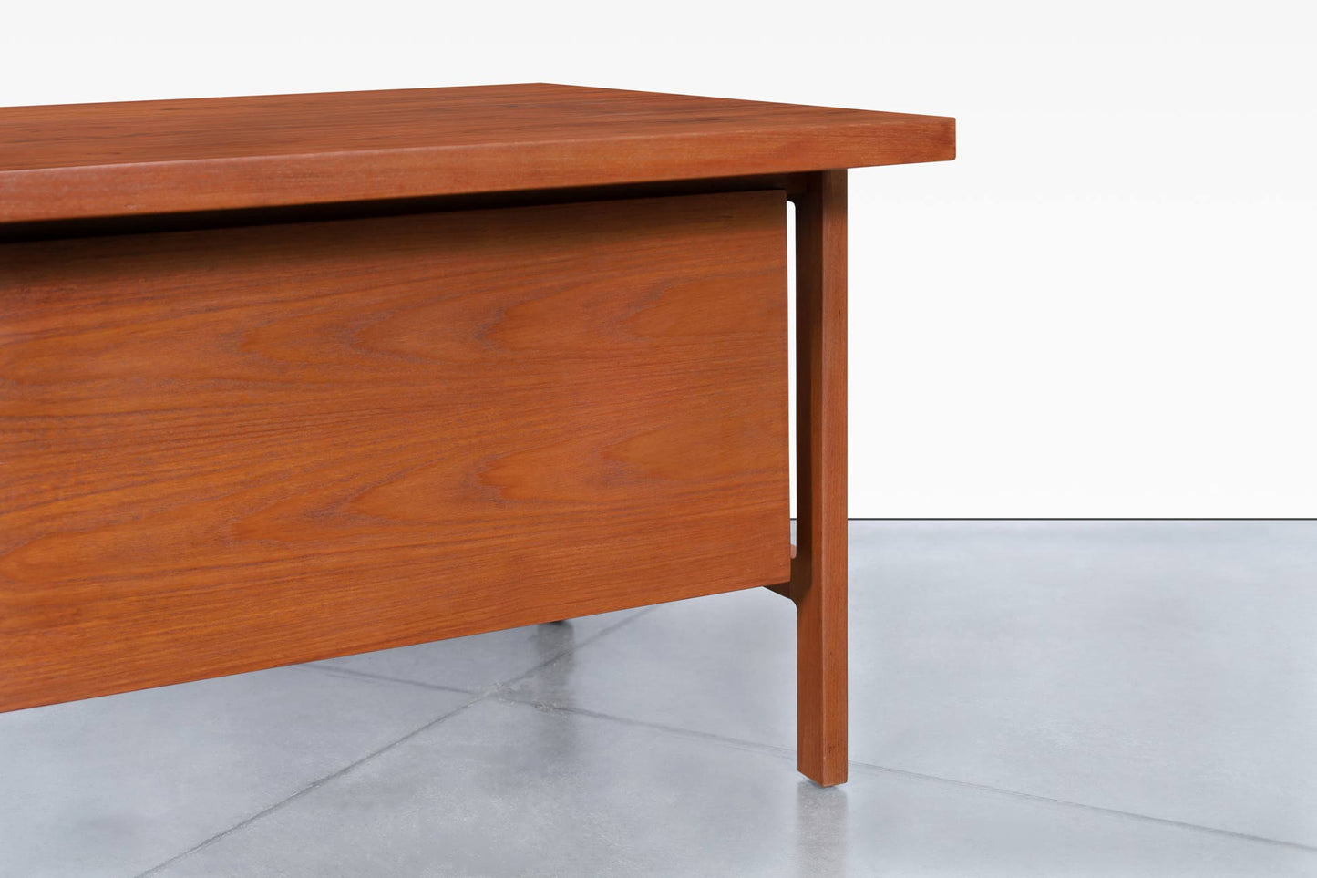 Danish Modern Executive Teak Desk by Arne Vodder for H.P. Hansen