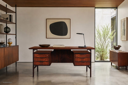 Danish Modern Floating Top Rosewood Desk Modern 75 by Gunni Omann
