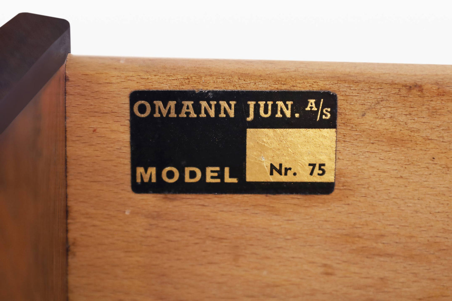 Danish Modern Floating Top Rosewood Desk Modern 75 by Gunni Omann