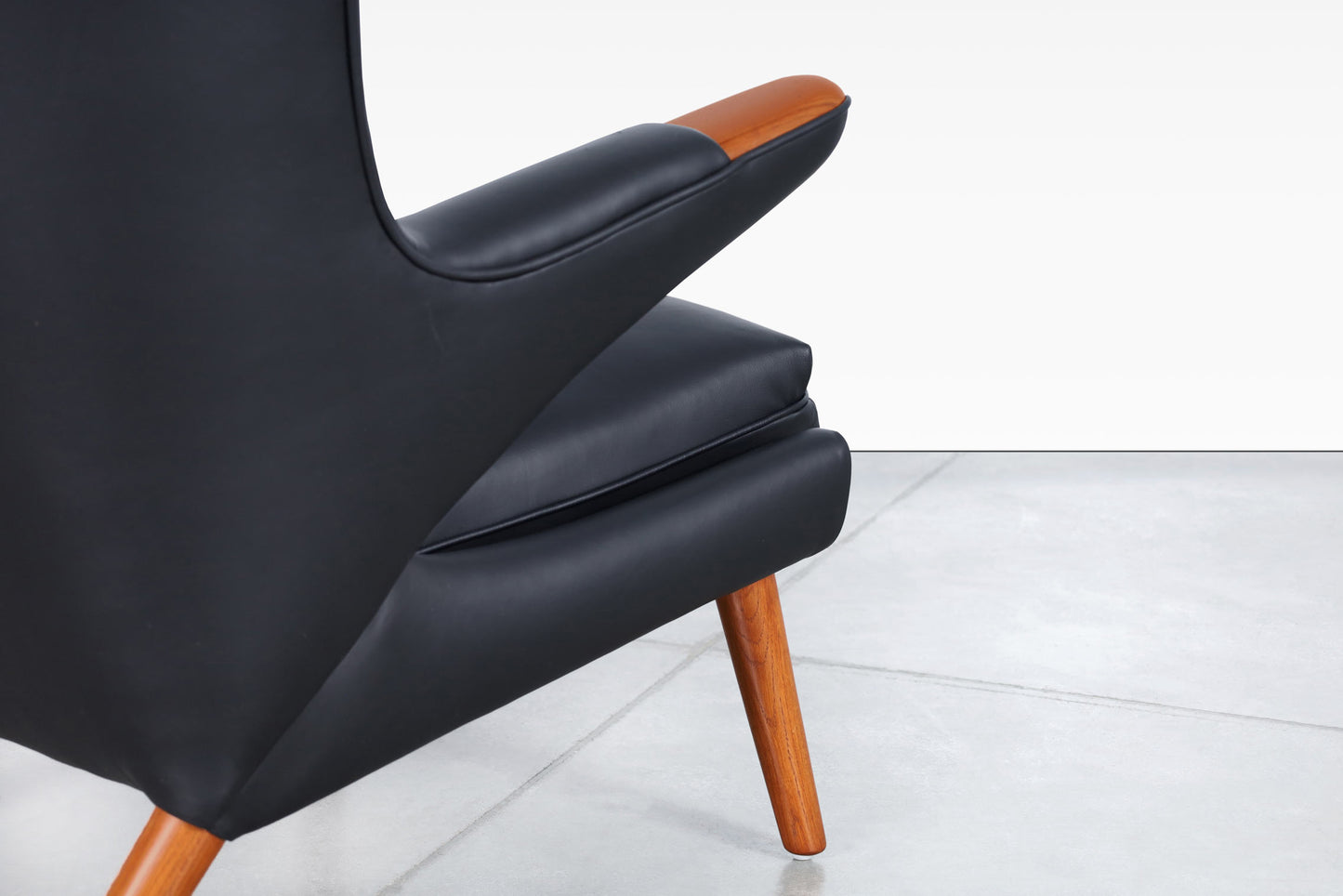 Danish Modern Leather "Papa Bear" Chair by Hans J. Wegner for A.P. Stolen