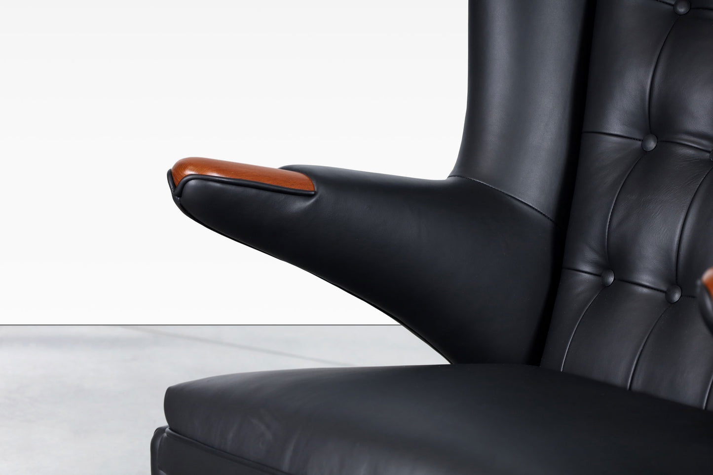 Danish Modern Leather "Papa Bear" Chair by Hans J. Wegner for A.P. Stolen