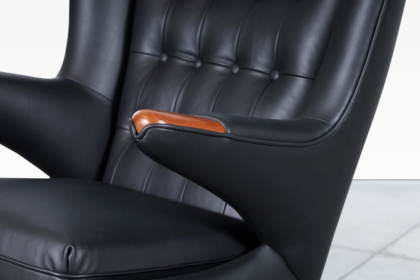 Danish Modern Leather "Papa Bear" Chair by Hans J. Wegner for A.P. Stolen