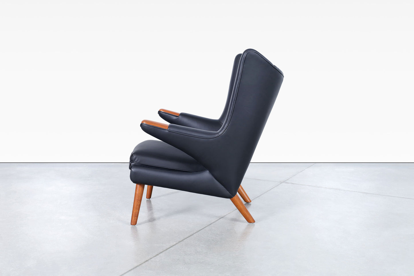 Danish Modern Leather "Papa Bear" Chair by Hans J. Wegner for A.P. Stolen