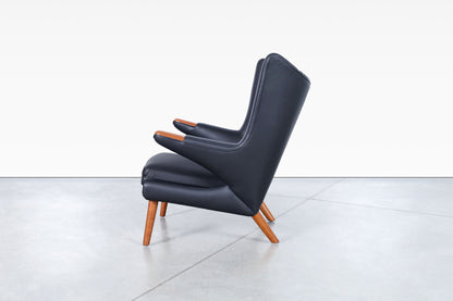 Danish Modern Leather "Papa Bear" Chair by Hans J. Wegner for A.P. Stolen