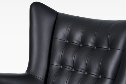 Danish Modern Leather "Papa Bear" Chair by Hans J. Wegner for A.P. Stolen