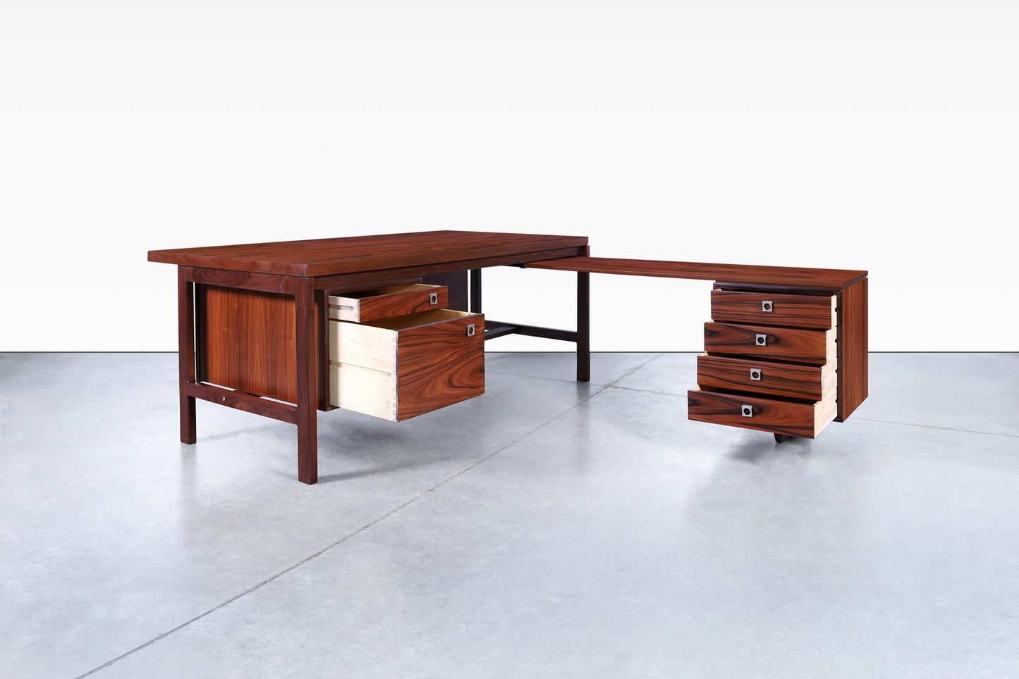 Danish Modern Rosewood L-Shaped Desk by Arne Vodder for H.P. Hansen