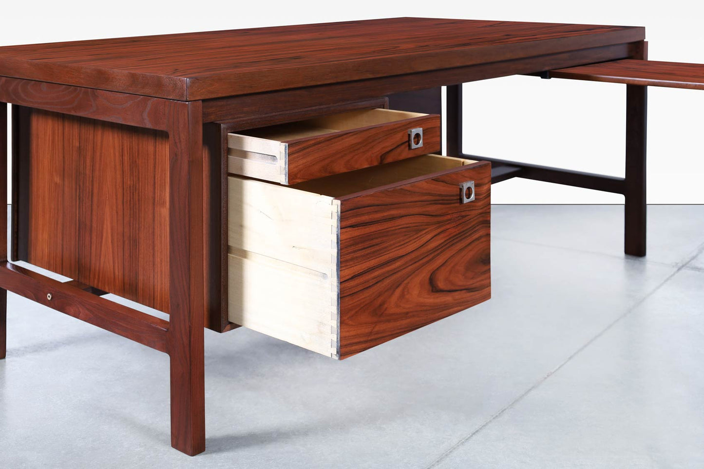 Danish Modern Rosewood L-Shaped Desk by Arne Vodder for H.P. Hansen
