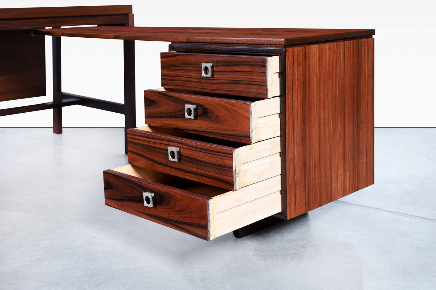 Danish Modern Rosewood L-Shaped Desk by Arne Vodder for H.P. Hansen