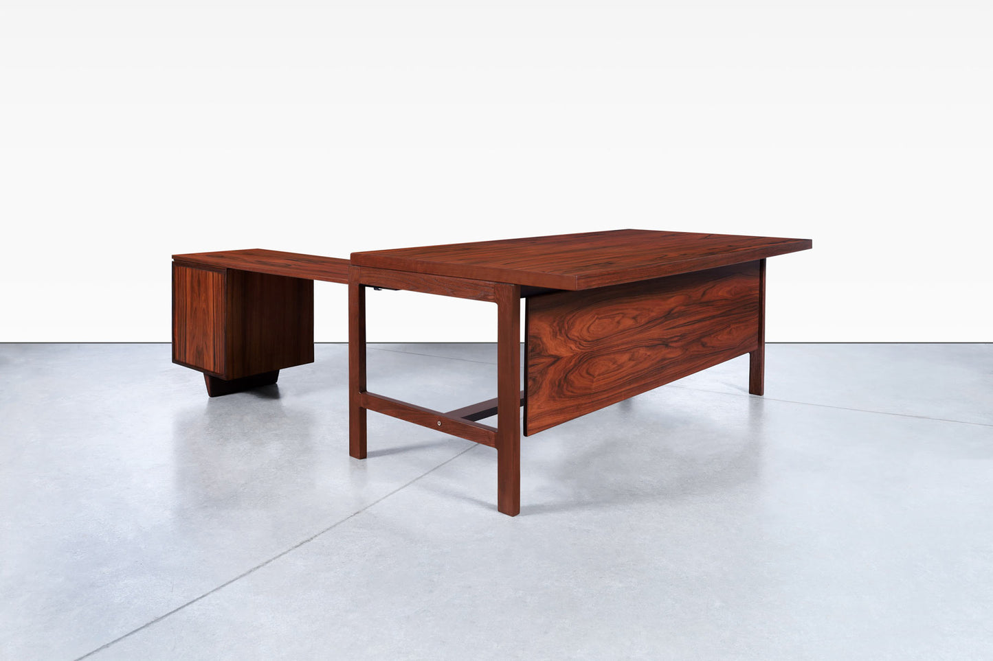 Danish Modern Rosewood L-Shaped Desk by Arne Vodder for H.P. Hansen