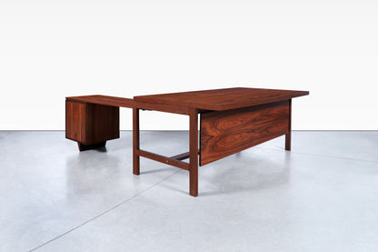 Danish Modern Rosewood L-Shaped Desk by Arne Vodder for H.P. Hansen