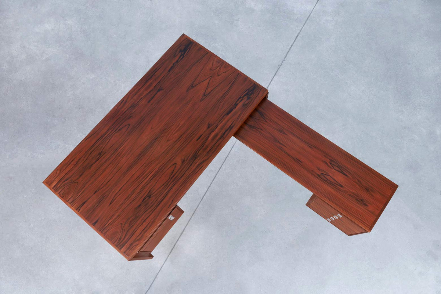Danish Modern Rosewood L-Shaped Desk by Arne Vodder for H.P. Hansen