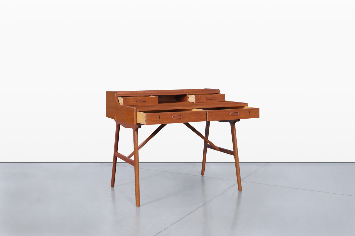 Danish Modern Teak Desk Model #64 by Arne Wahl Iversen