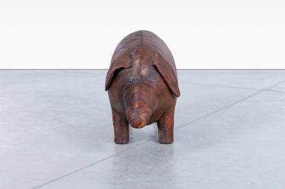 Dimitri Omersa Leather Pig Footstool for Abercrombie and Fitch