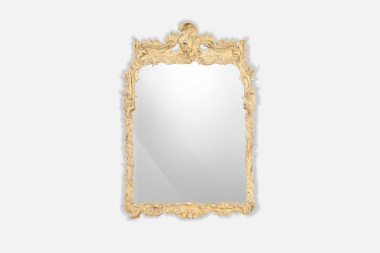 French Louis XV Carved Wood Mirror