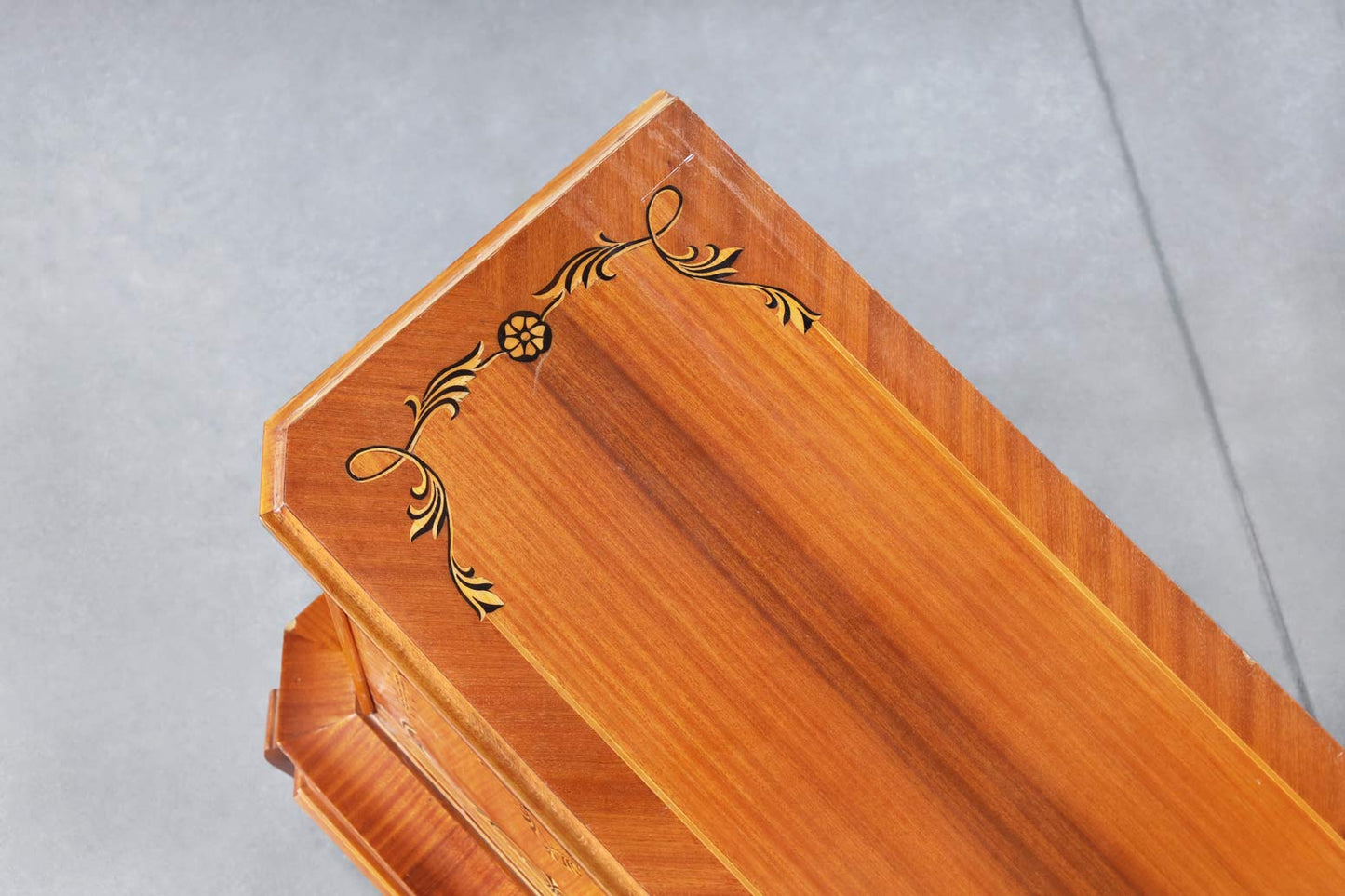 Romanian Art Deco Sideboard with Exotic Wood Inlay
