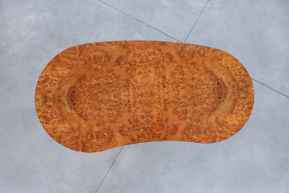 Italian Burl Wood and Black Lacquer Desk by Oscar Dell'Arredamento