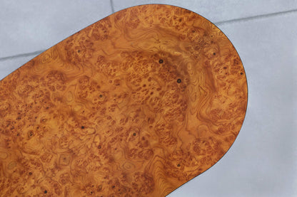 Italian Burl Wood and Black Lacquer Desk by Oscar Dell'Arredamento